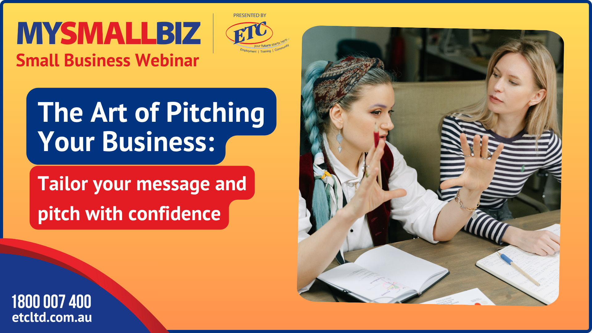 Art of pitching your business: tailor your message and pitch with confidence small business webinar